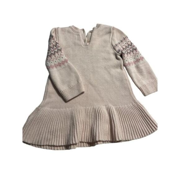 Baby GAP Fair Isle Nordic Sweater Dress Infant Girls Size 18-24 months - Picture 2 of 6
